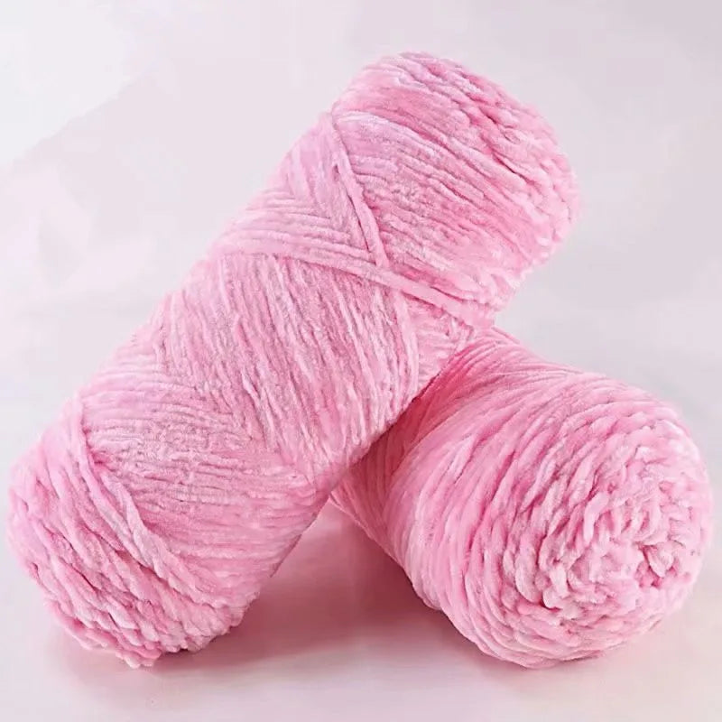 NONECN Polyester Velvet Chenille Yarn For Amigurumi 100g 130m