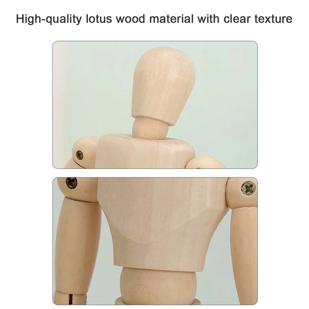 Wooden Artist Manikin Flexible Jointed Figure For Sketching