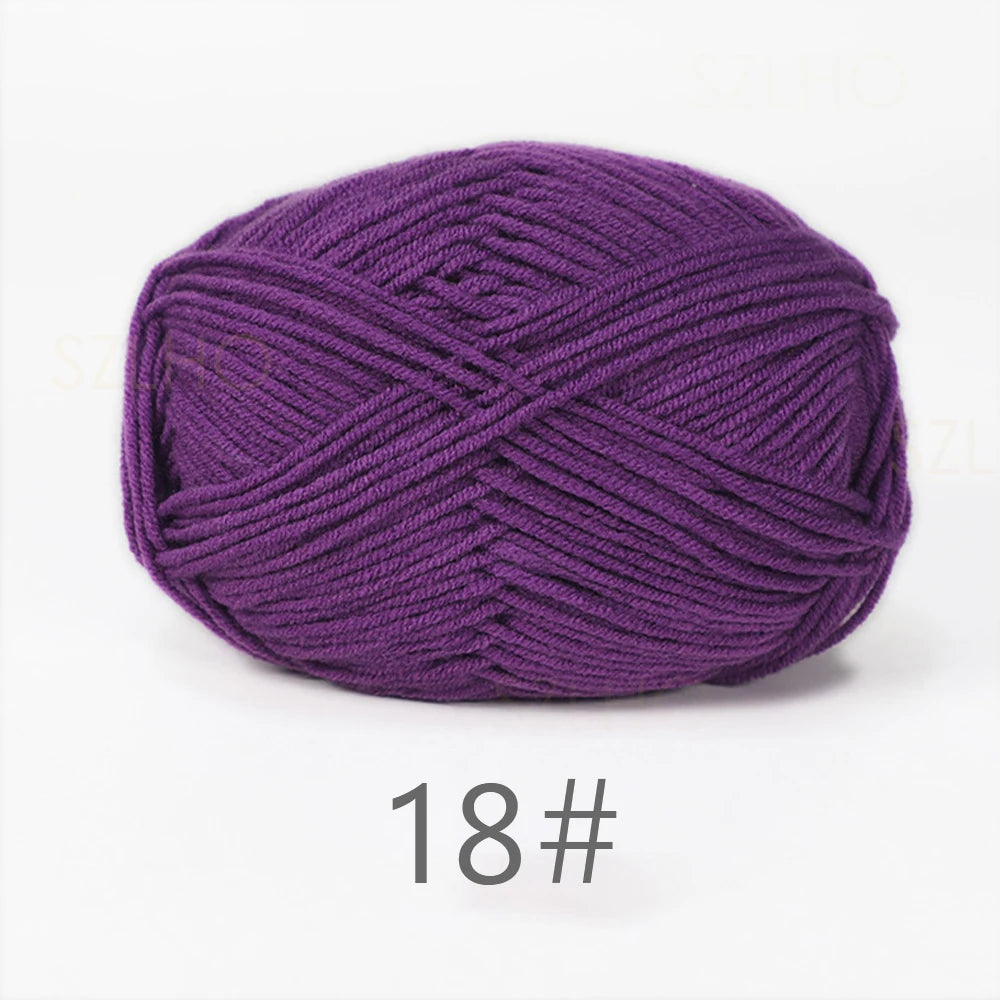 A1-1 50g/Set Soft Milk Cotton Yarn for Crochet Threads for Knitting Wool DIY Craft Sweater Hat Baby Wool Hand Knitting wholesale