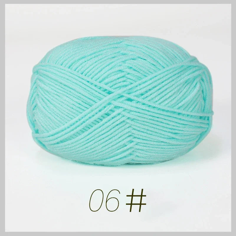 A1-1 50g/Set Soft Milk Cotton Yarn for Crochet Threads for Knitting Wool DIY Craft Sweater Hat Baby Wool Hand Knitting wholesale