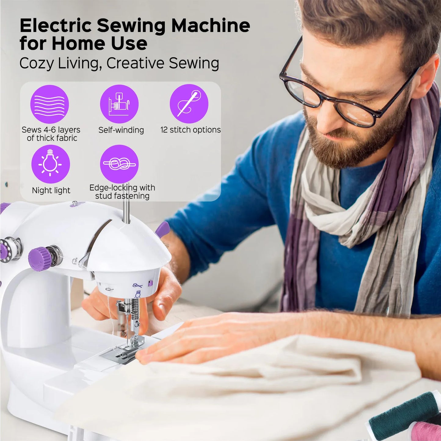 Hign Concerned Portable Electric Sewing Machine 12 Stitch