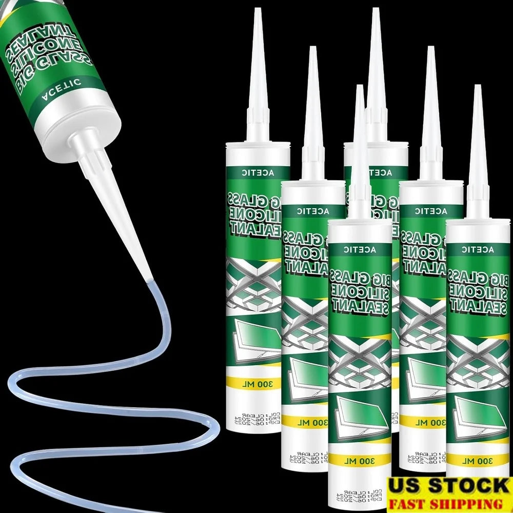 XMSJ Silicone Sealant Caulk Waterproof Adhesive Setting