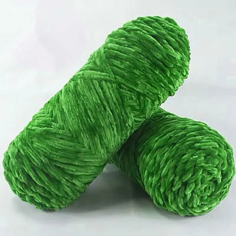 NONECN Polyester Velvet Chenille Yarn For Amigurumi 100g 130m