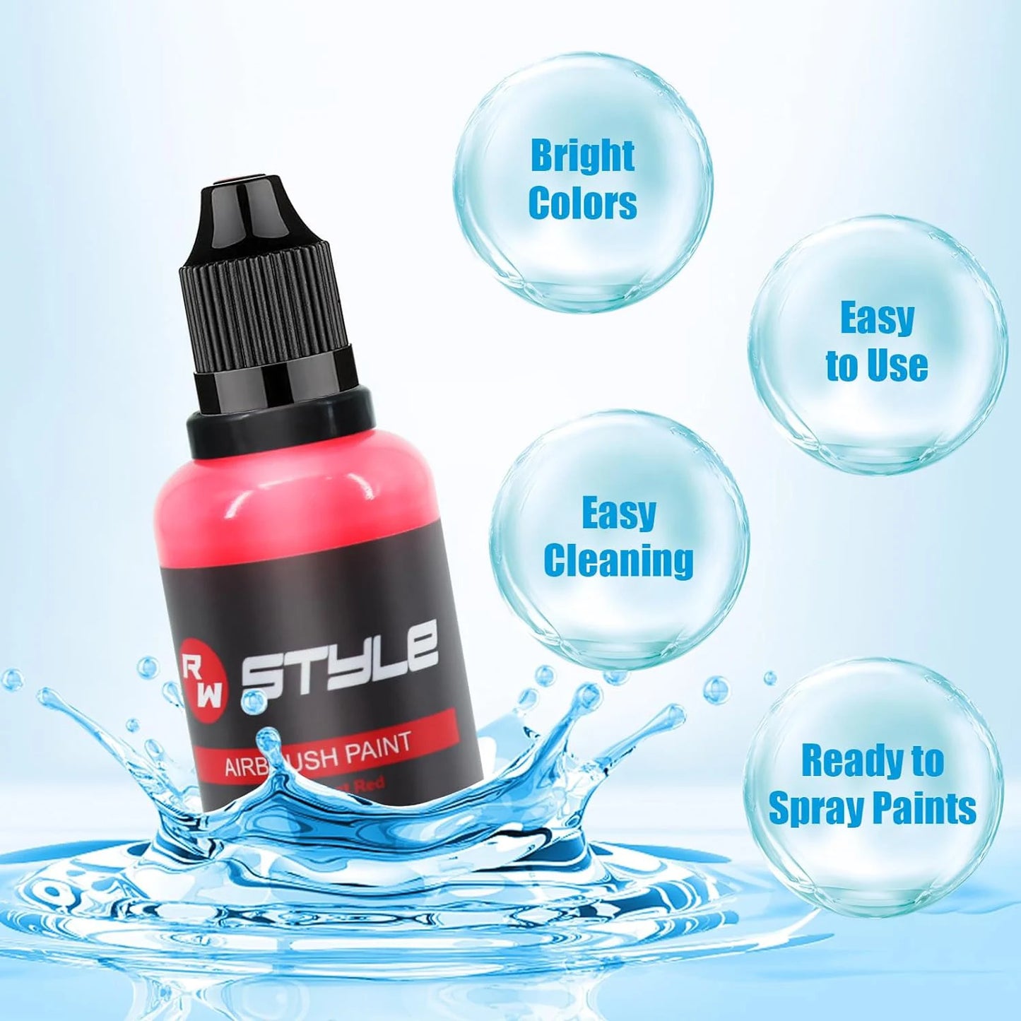 48 Color Airbrush Paint Set Opaque for Leather Shoes