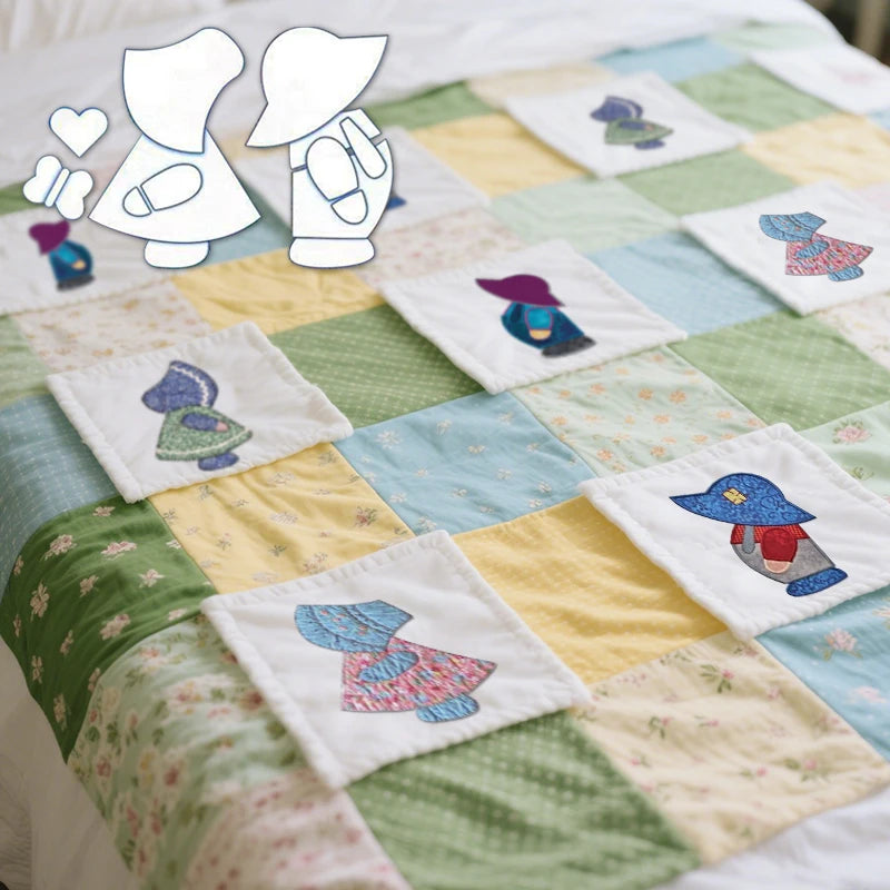 YOMDID 7pcs Standing Boy And Girl Template Acrylic Stencil