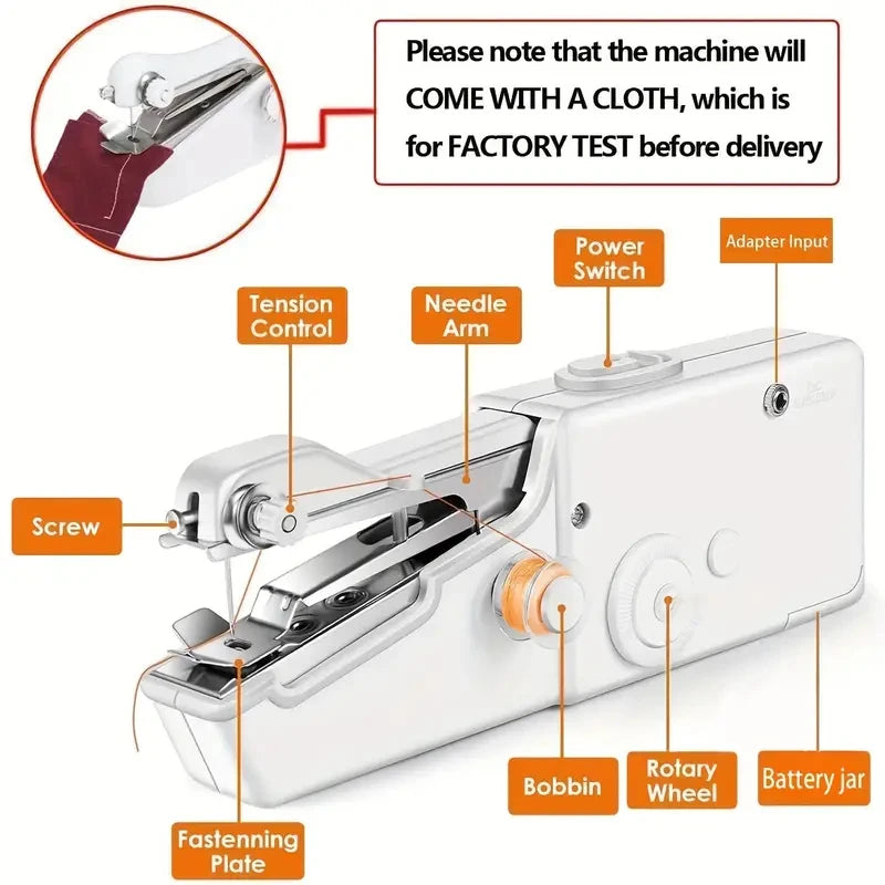 USB Portable Handheld Sewing Machine With Adjustable Speed