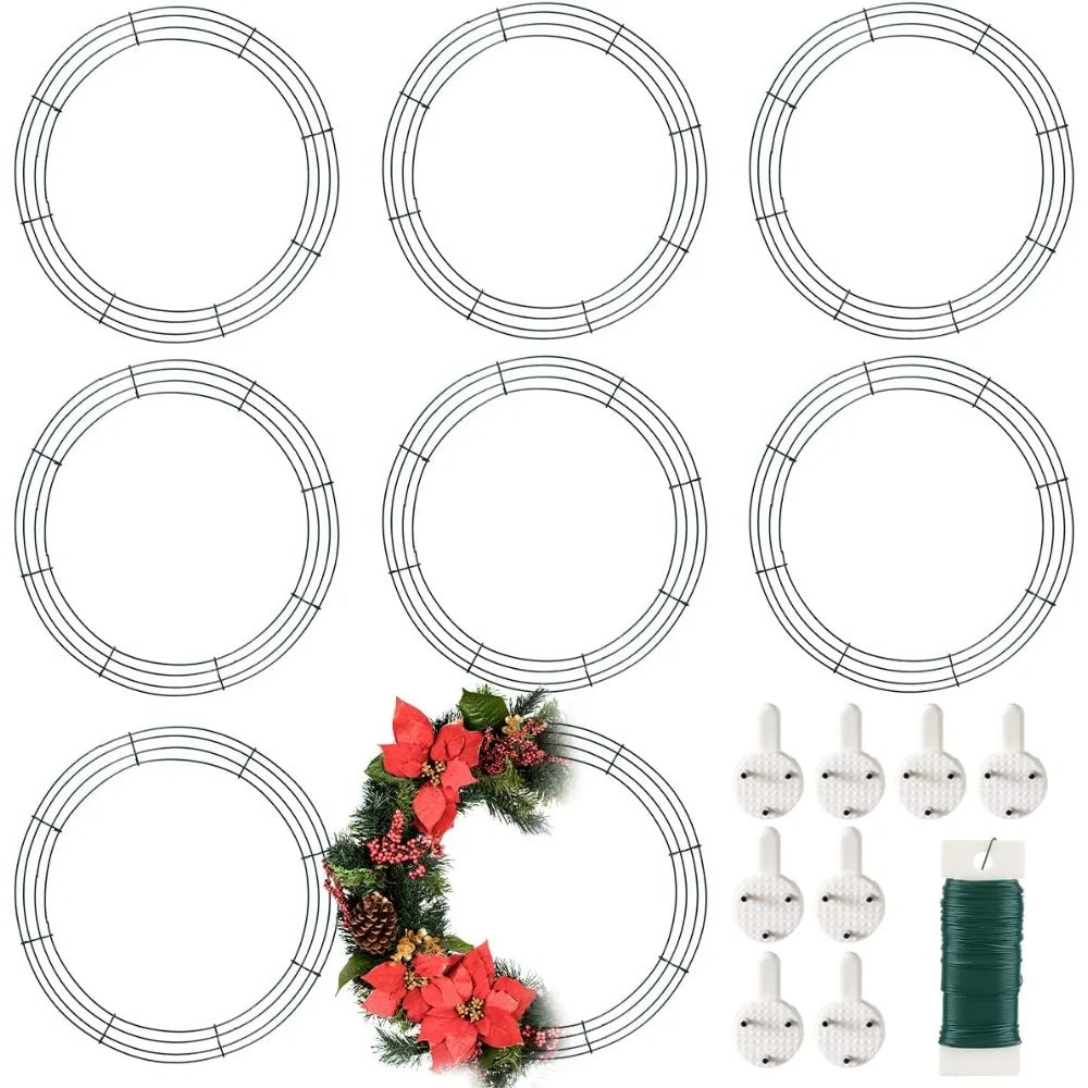 UltraOutlet 8 Pack Wire Wreath Frames Metal Wreath Form