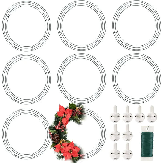 UltraOutlet 8 Pack Wire Wreath Frames Metal Wreath Form