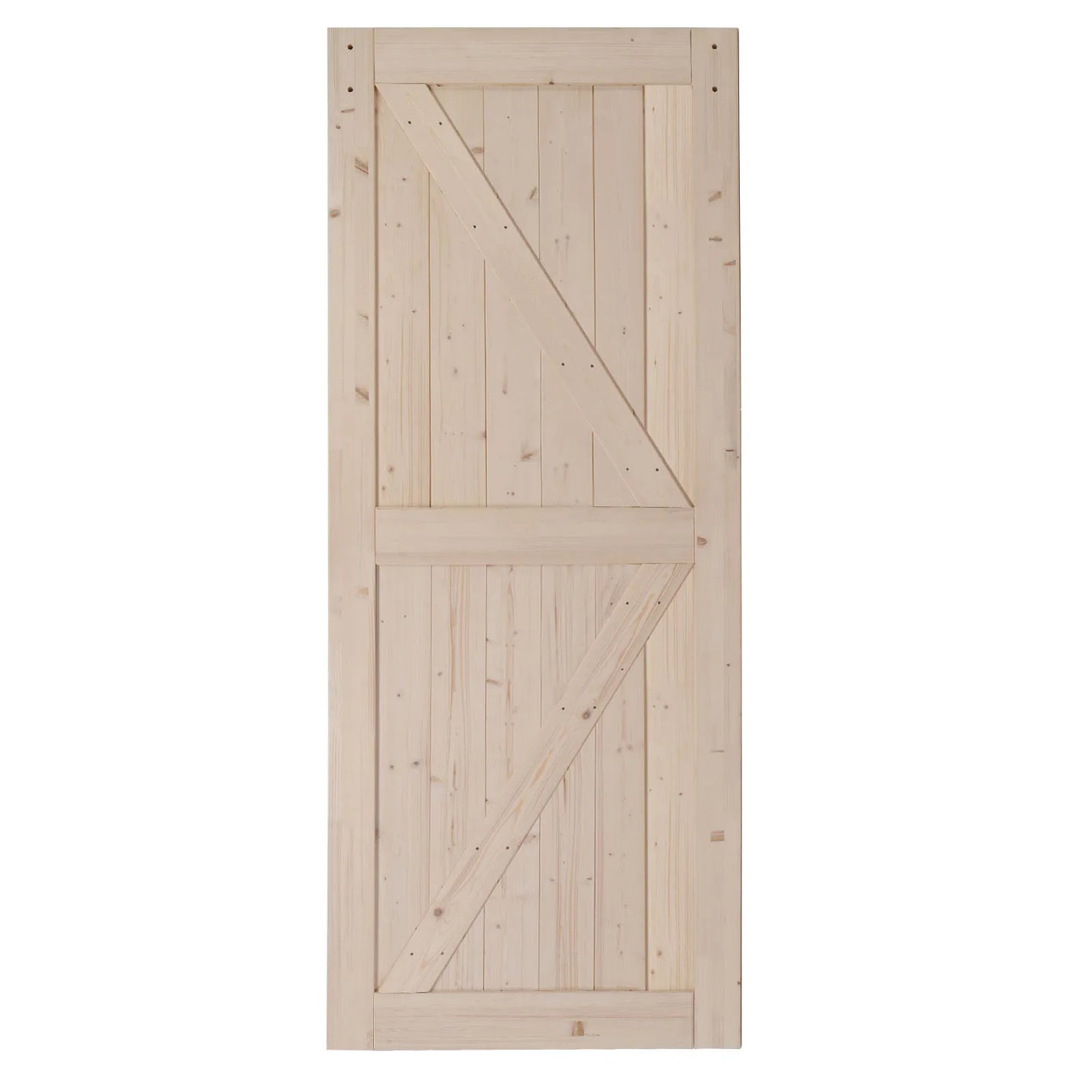 Hign-concerned Unfinished Sliding Barn Door Spruce Wood