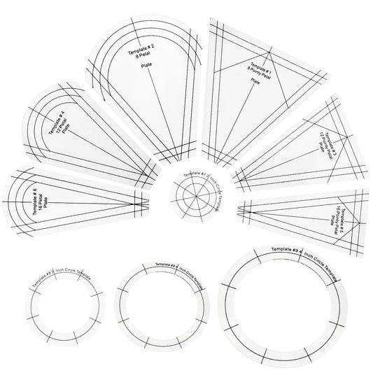 ChgImposs All In One Quilting Patchwork Ruler Set With Shapes