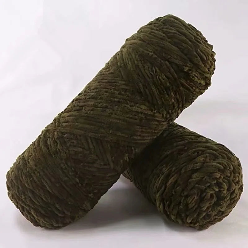 NONECN Polyester Velvet Chenille Yarn For Amigurumi 100g 130m