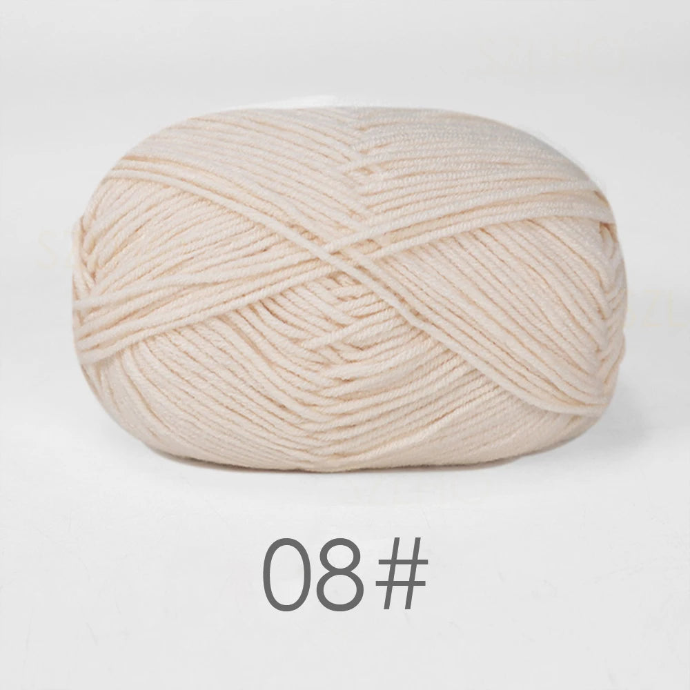 A1-1 50g/Set Soft Milk Cotton Yarn for Crochet Threads for Knitting Wool DIY Craft Sweater Hat Baby Wool Hand Knitting wholesale