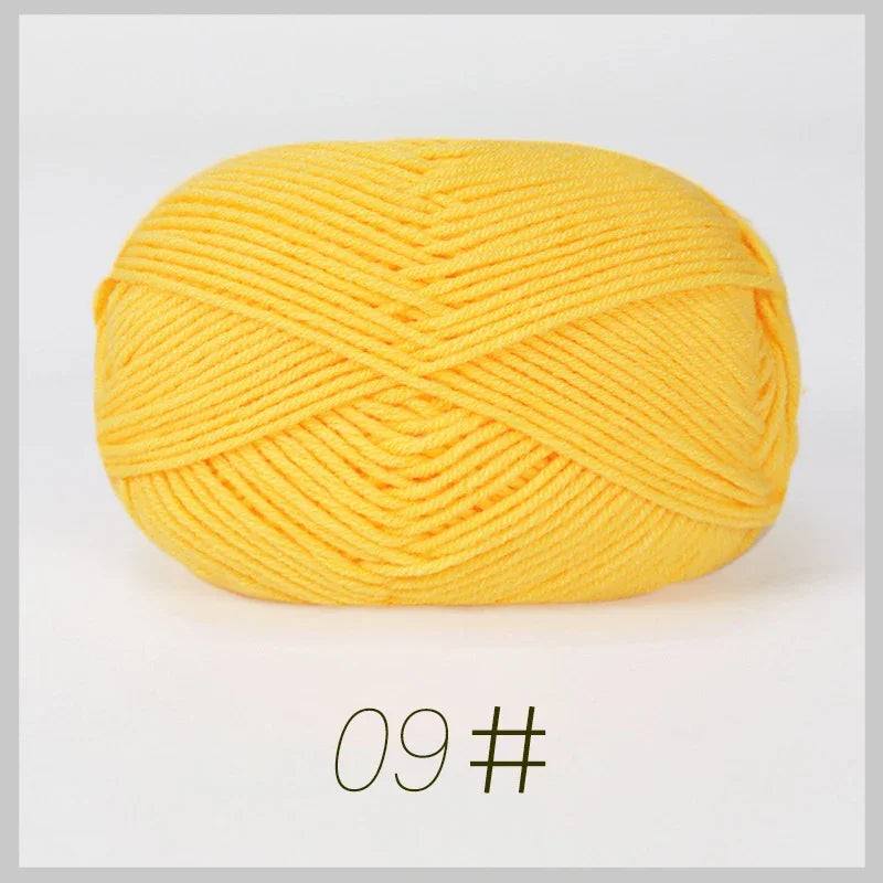 A1-1 50g/Set Soft Milk Cotton Yarn for Crochet Threads for Knitting Wool DIY Craft Sweater Hat Baby Wool Hand Knitting wholesale