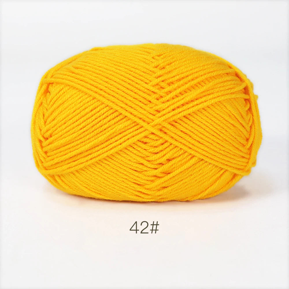 A1-1 50g/Set Soft Milk Cotton Yarn for Crochet Threads for Knitting Wool DIY Craft Sweater Hat Baby Wool Hand Knitting wholesale