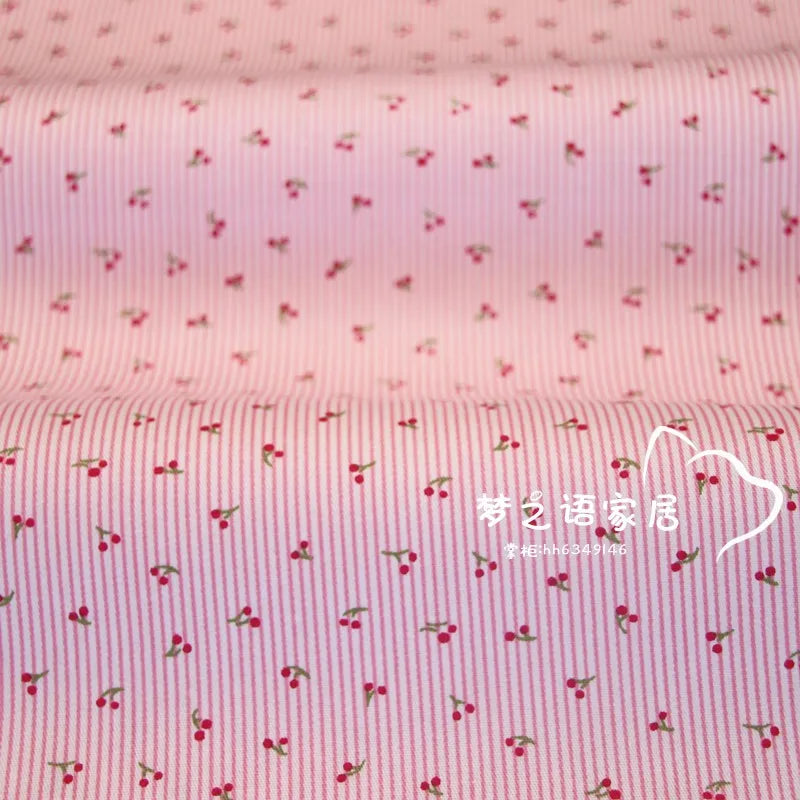 Syunss Pure Cotton Twill Fabric Stripe Print For DIY Crafts