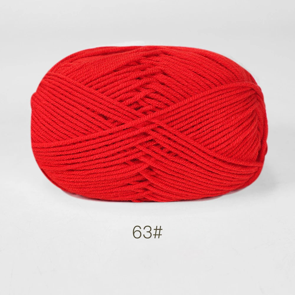A1-1 50g/Set Soft Milk Cotton Yarn for Crochet Threads for Knitting Wool DIY Craft Sweater Hat Baby Wool Hand Knitting wholesale