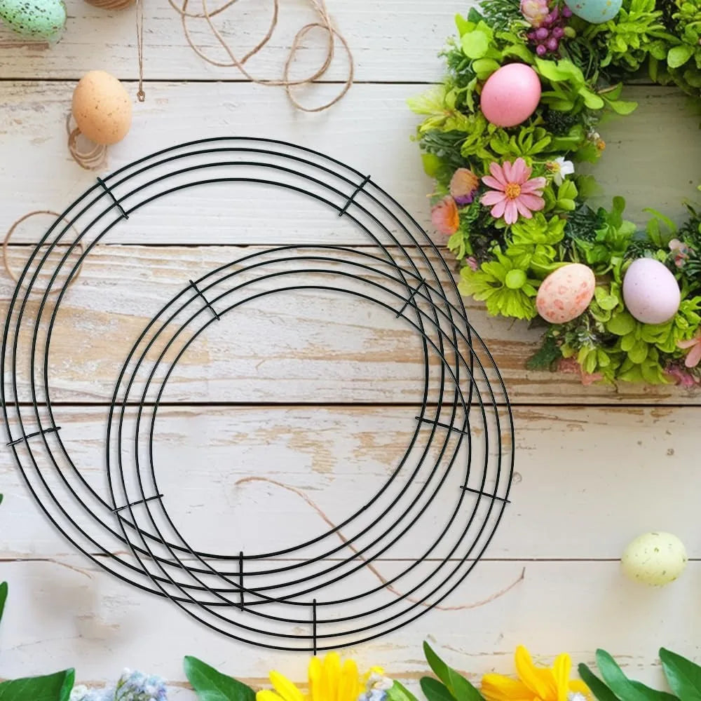 Wire Wreath Frame 2 Pack Metal Ring For DIY Decorations