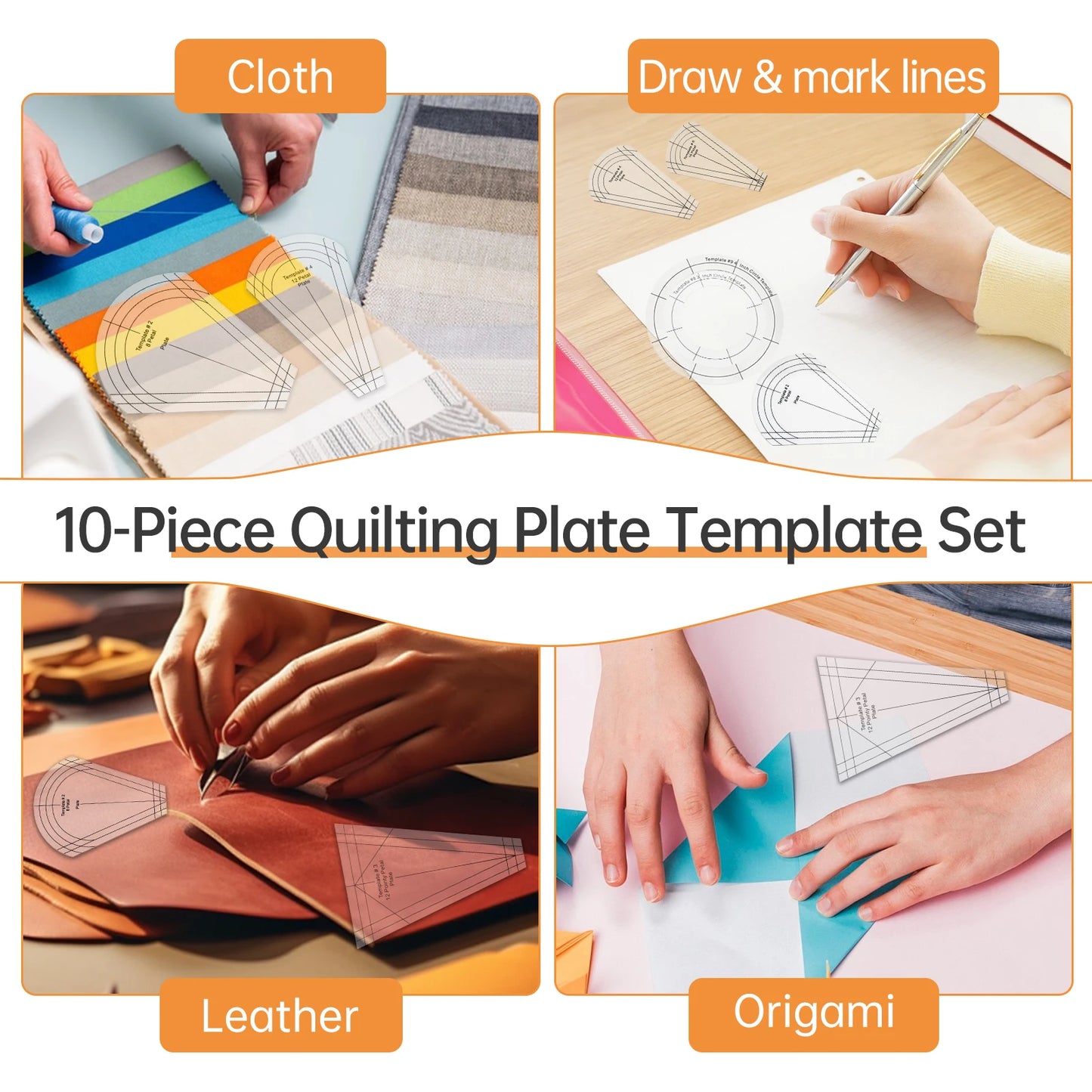 ChgImposs All In One Quilting Patchwork Ruler Set With Shapes