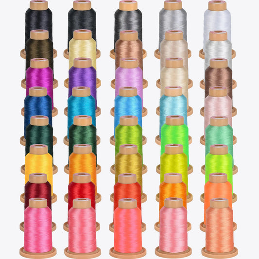Richword Embroidery Thread Kit 40 Pcs 800M Polyester Spools