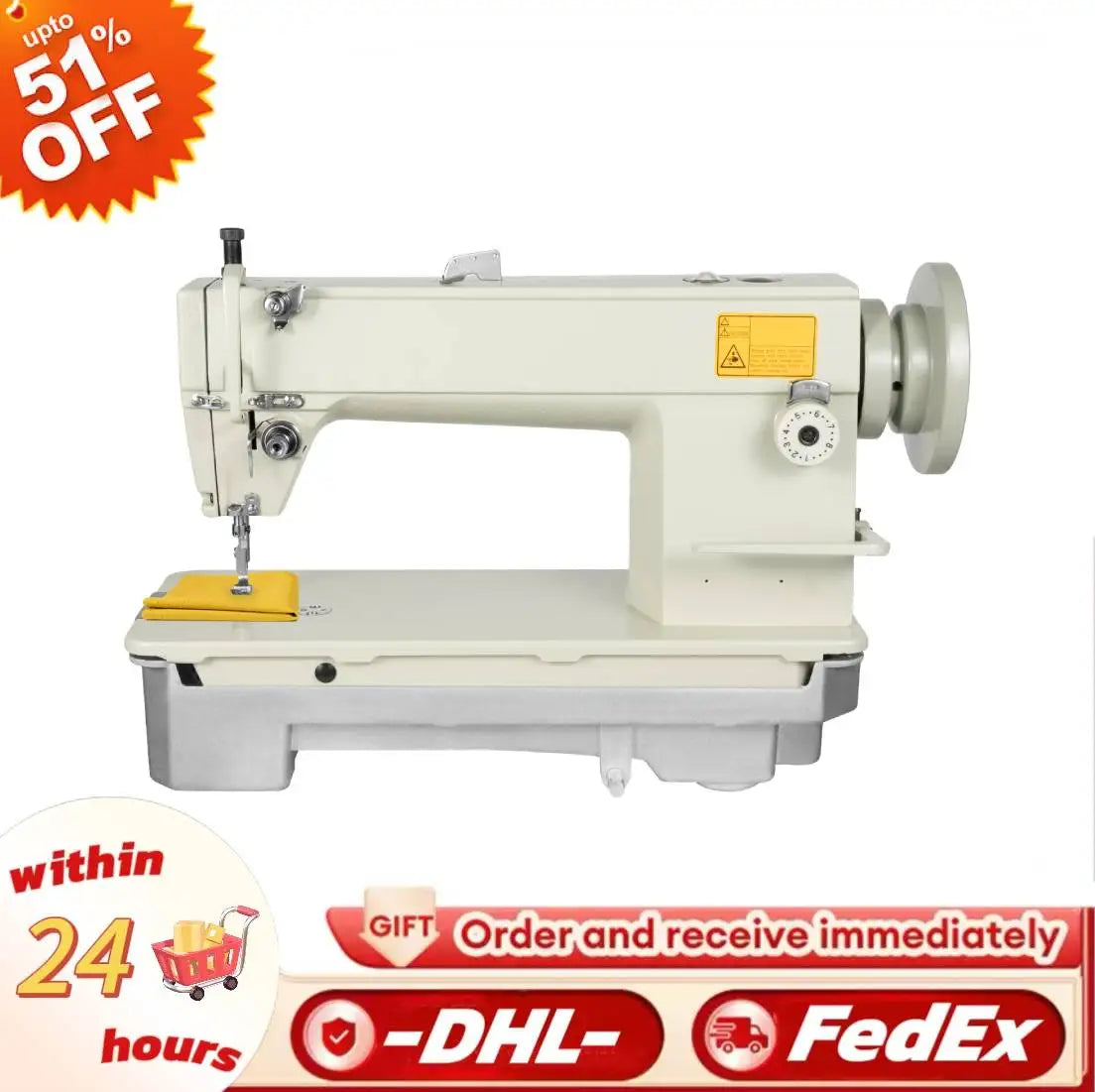 3000 SPM Heavy Duty Industrial Sewing Machine For Thick Fabrics