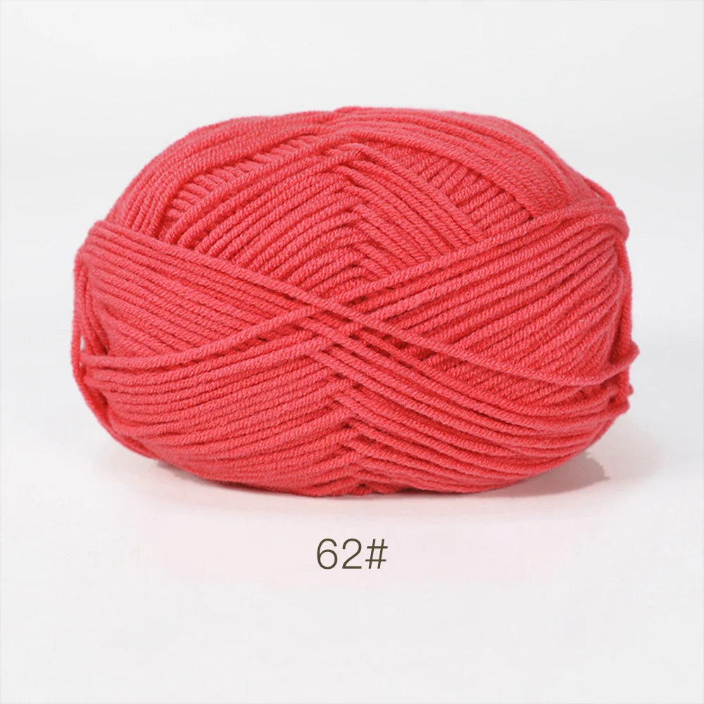 A1-1 50g/Set Soft Milk Cotton Yarn for Crochet Threads for Knitting Wool DIY Craft Sweater Hat Baby Wool Hand Knitting wholesale