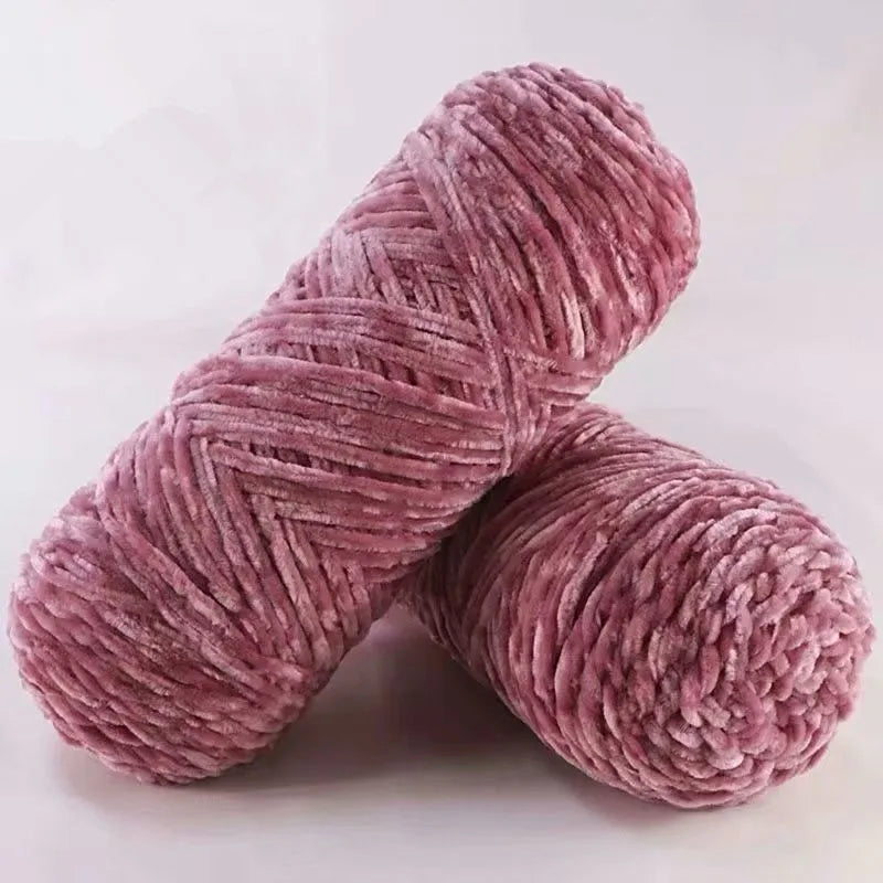 NONECN Polyester Velvet Chenille Yarn For Amigurumi 100g 130m