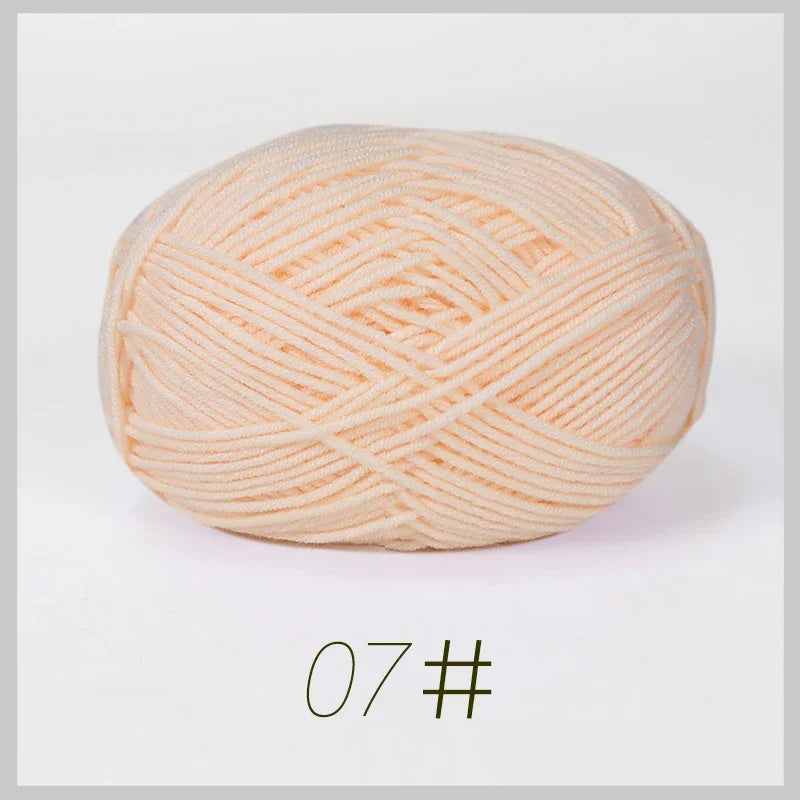 A1-1 50g/Set Soft Milk Cotton Yarn for Crochet Threads for Knitting Wool DIY Craft Sweater Hat Baby Wool Hand Knitting wholesale