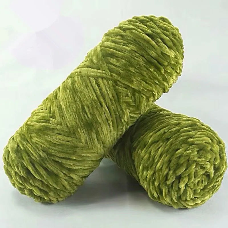 NONECN Polyester Velvet Chenille Yarn For Amigurumi 100g 130m