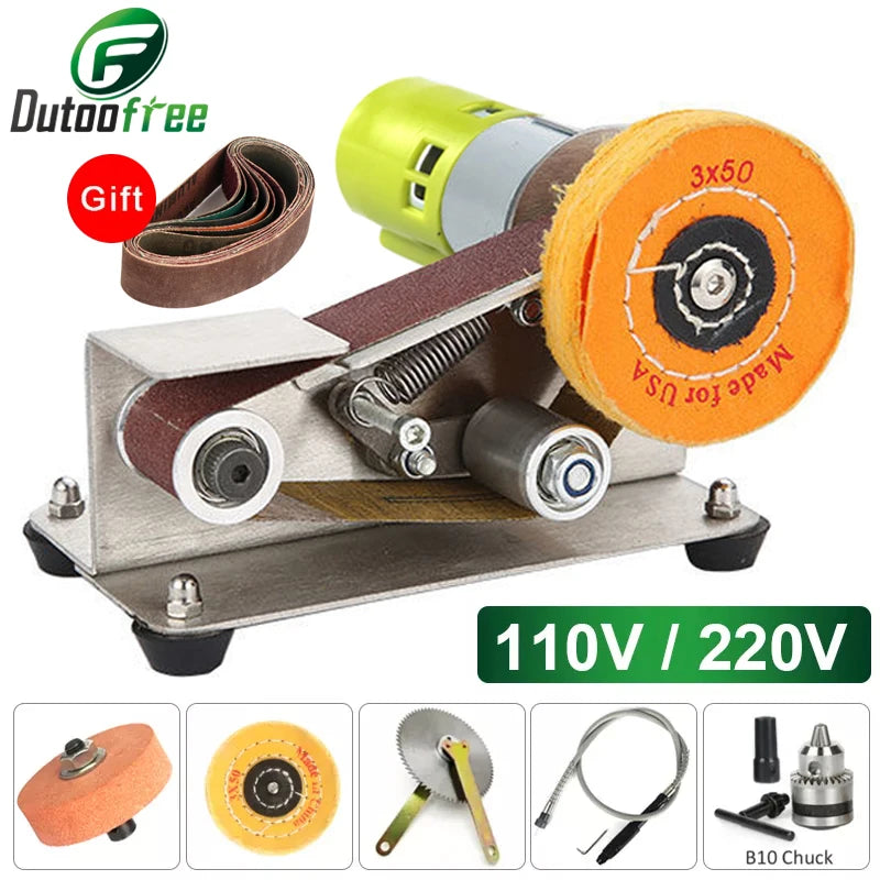 Dutoofree Mini Electric Belt Sander Adjustable Speed