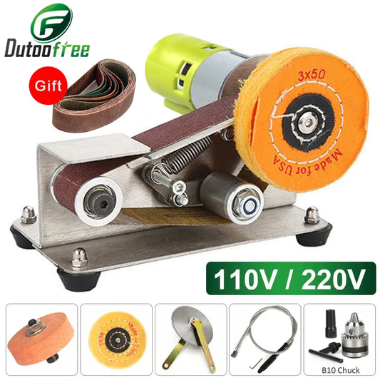 Dutoofree Mini Electric Belt Sander Adjustable Speed