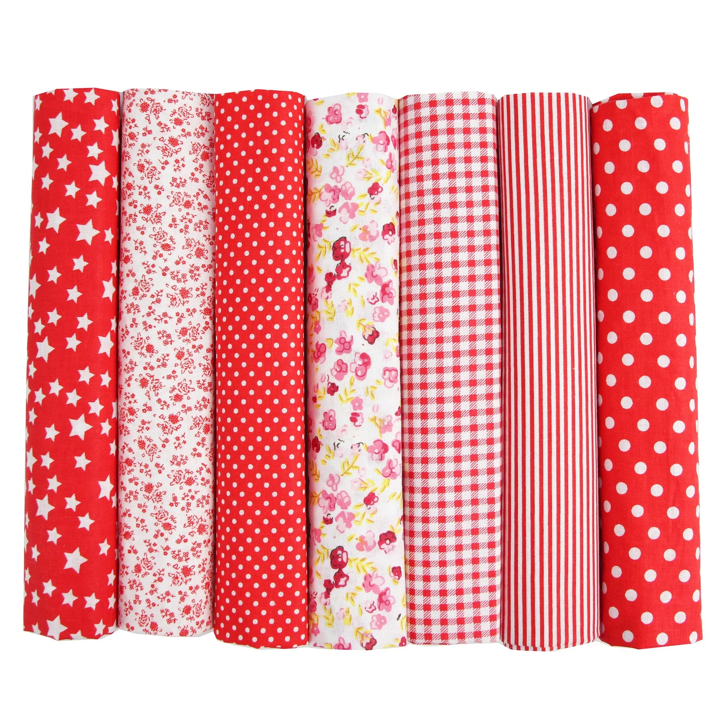 INFEICN Cotton Craft Fabric Squares 7 Pcs for DIY Patchwork