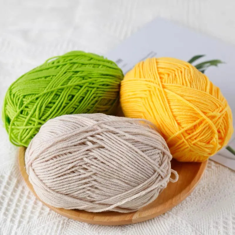 A1-1 50g/Set Soft Milk Cotton Yarn for Crochet Threads for Knitting Wool DIY Craft Sweater Hat Baby Wool Hand Knitting wholesale