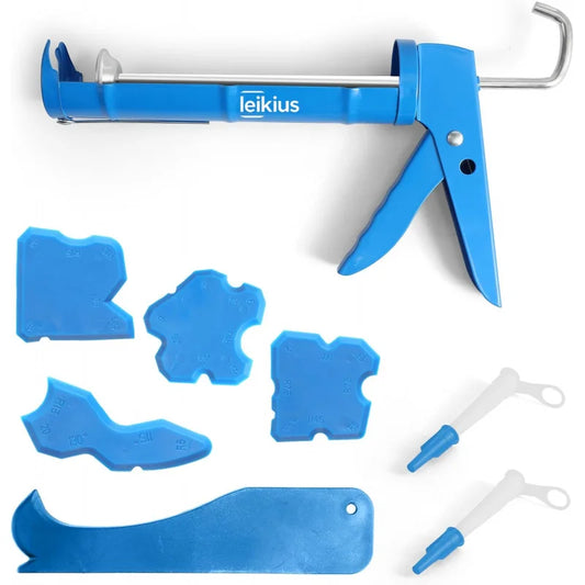Leikius Caulk Gun Kit No Drip Silicone Caulking Tool Set