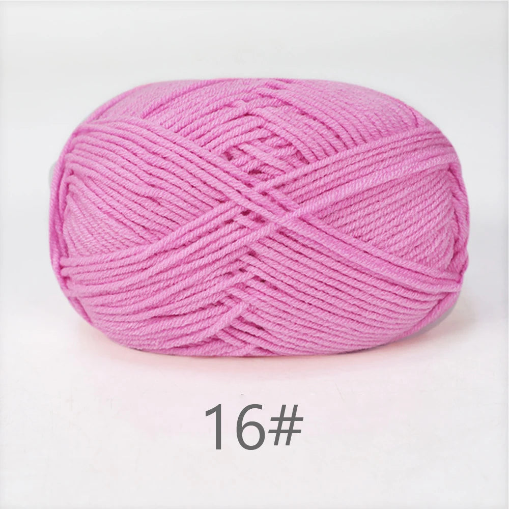 A1-1 50g/Set Soft Milk Cotton Yarn for Crochet Threads for Knitting Wool DIY Craft Sweater Hat Baby Wool Hand Knitting wholesale