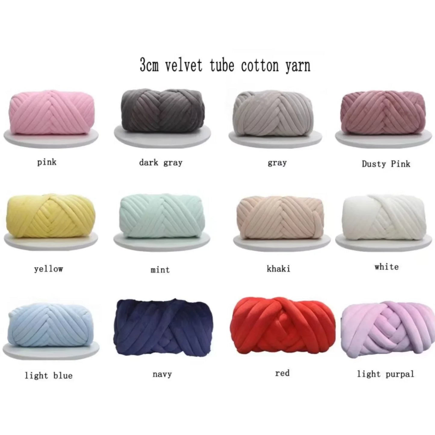 Wholesale Chunky Velvet Cotton Knitting Yarn, Multiple Colors