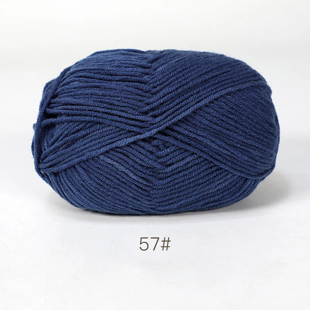 A1-1 50g/Set Soft Milk Cotton Yarn for Crochet Threads for Knitting Wool DIY Craft Sweater Hat Baby Wool Hand Knitting wholesale