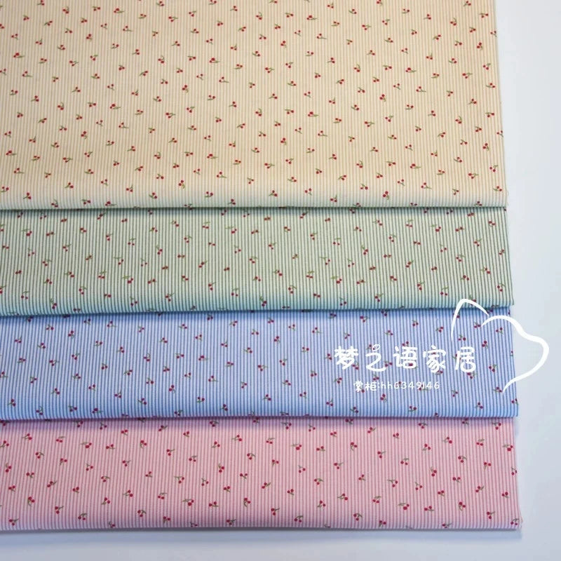 Syunss Pure Cotton Twill Fabric Stripe Print For DIY Crafts