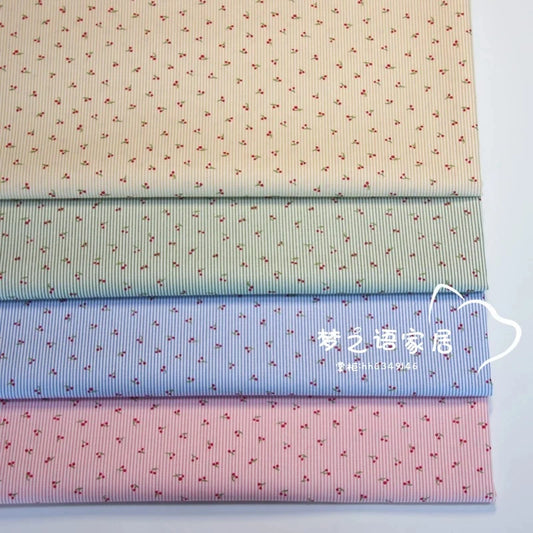 Syunss Pure Cotton Twill Fabric Stripe Print For DIY Crafts