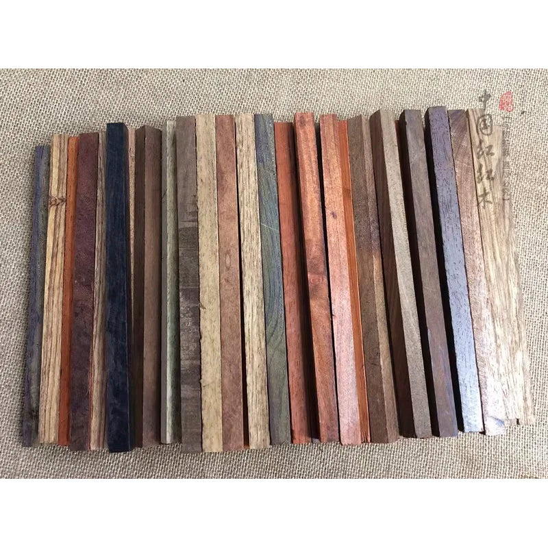 50pcs Mixed Solid Wood Square Strips for DIY Engraving