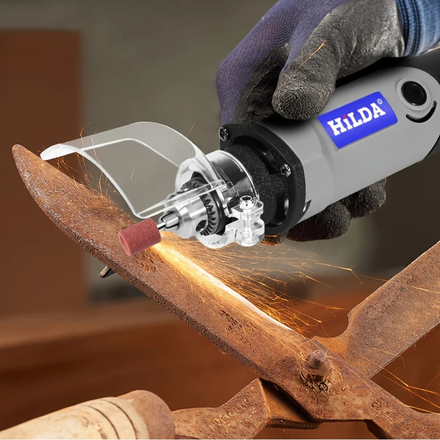 Hilda 500W Variable Speed Rotary Tool Kit with Accessories