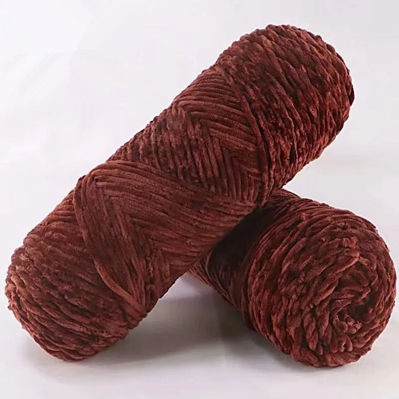 NONECN Polyester Velvet Chenille Yarn For Amigurumi 100g 130m
