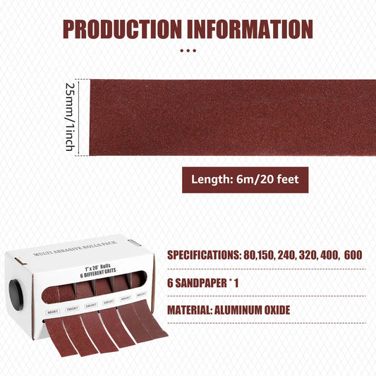 80-600 Grit Sandpaper Rolls for Wood and Metal Polishing