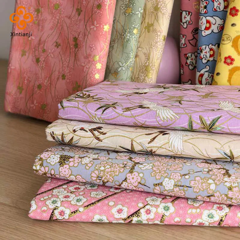 Xintianji Bronzed Japanese Cotton Fabric For DIY Crafts