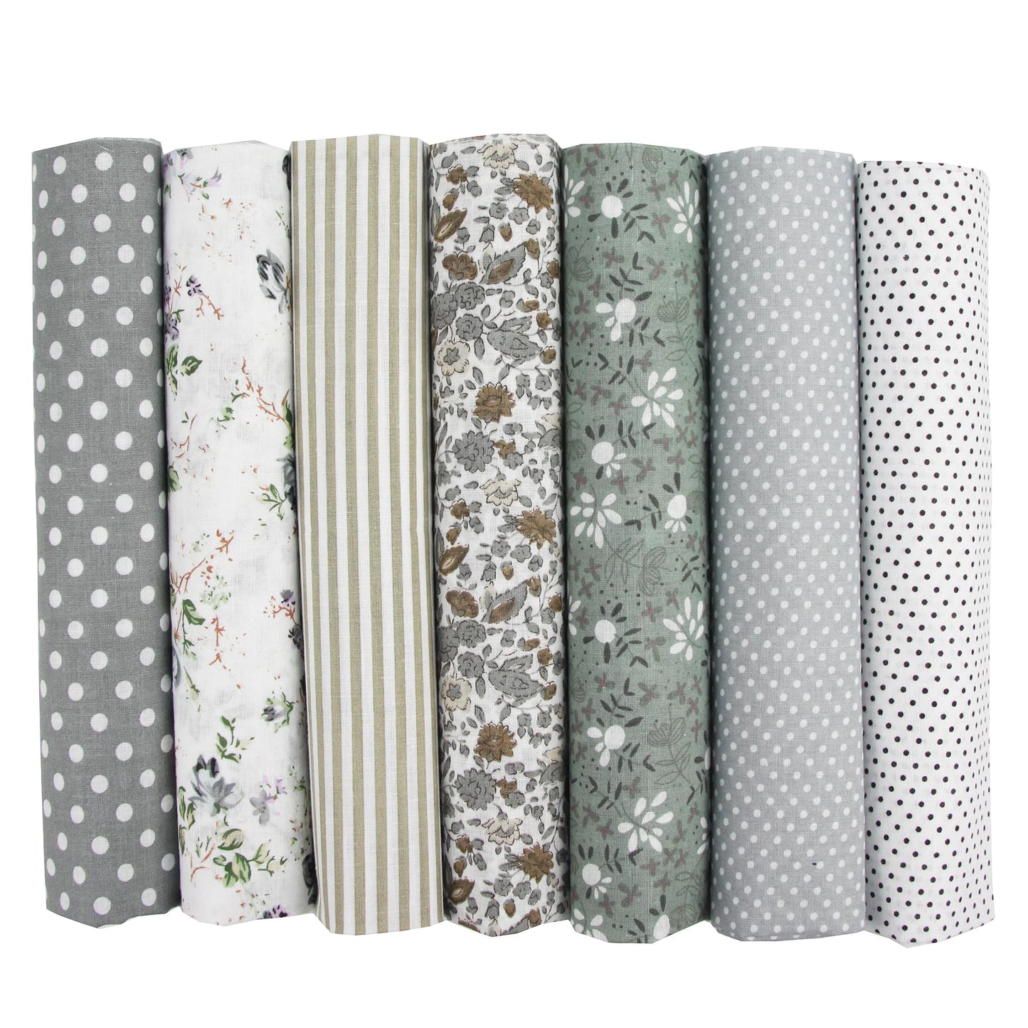 INFEICN Cotton Craft Fabric Squares 7 Pcs for DIY Patchwork