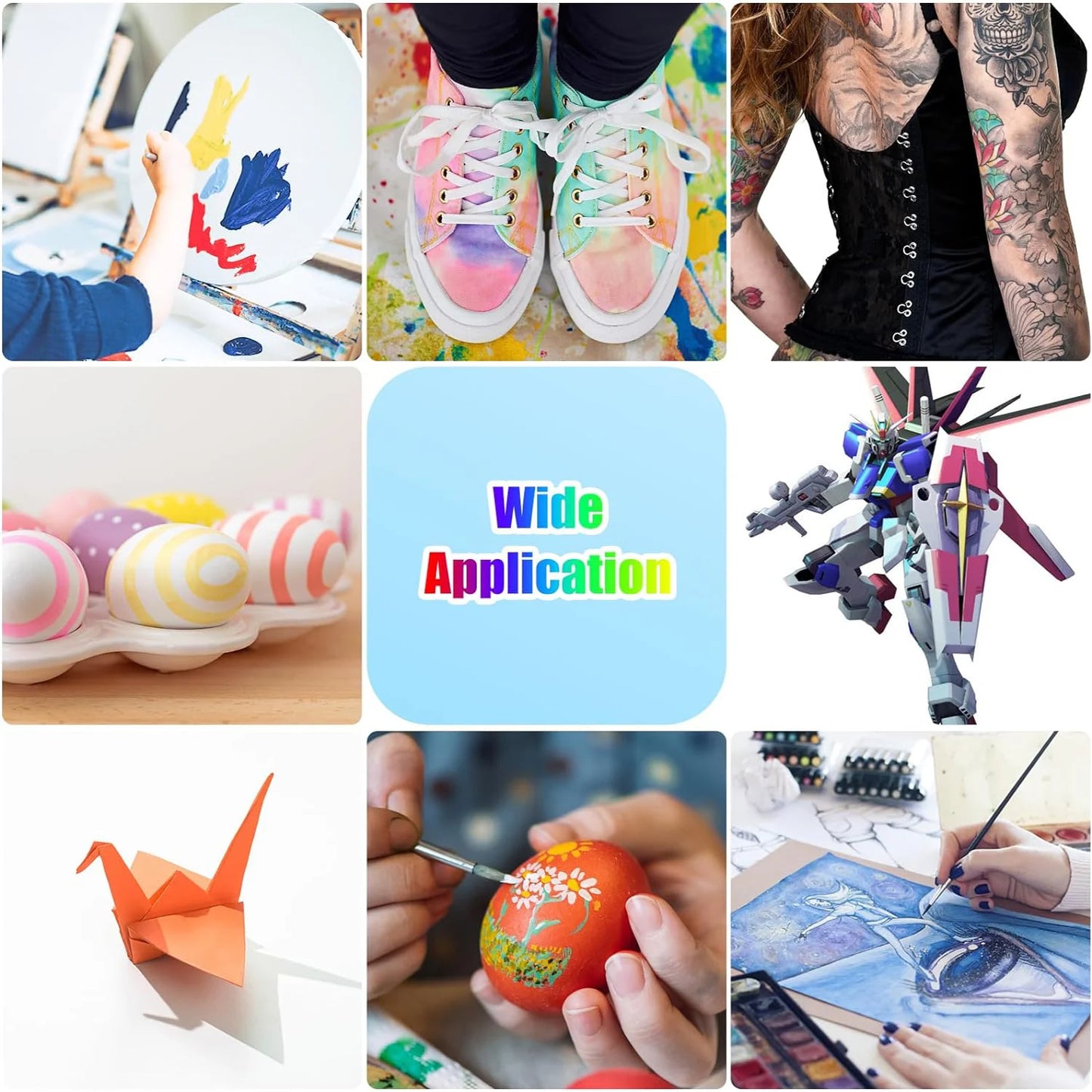 48 Color Airbrush Paint Set Opaque for Leather Shoes