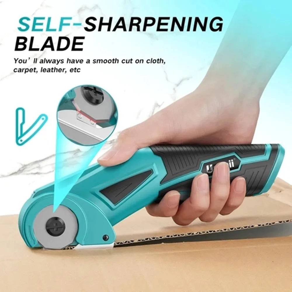 Cordless Electric Rotary Cutter Scissors With Led And Safety