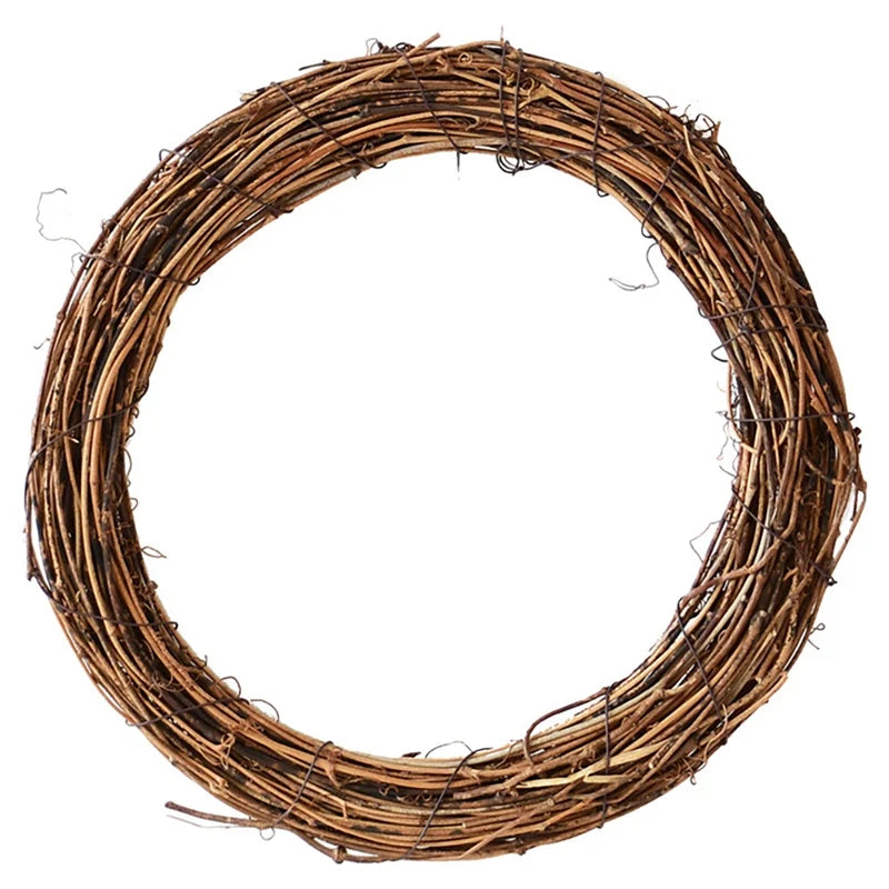 Natural Rattan Ring Christmas Garland Floral Wreath