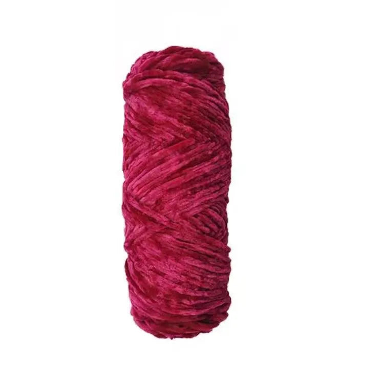 NONECN Polyester Velvet Chenille Yarn For Amigurumi 100g 130m