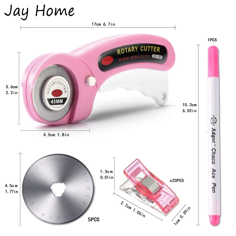 JAY HOME Rotary Cutter Kit With Replacement Blades Accessories