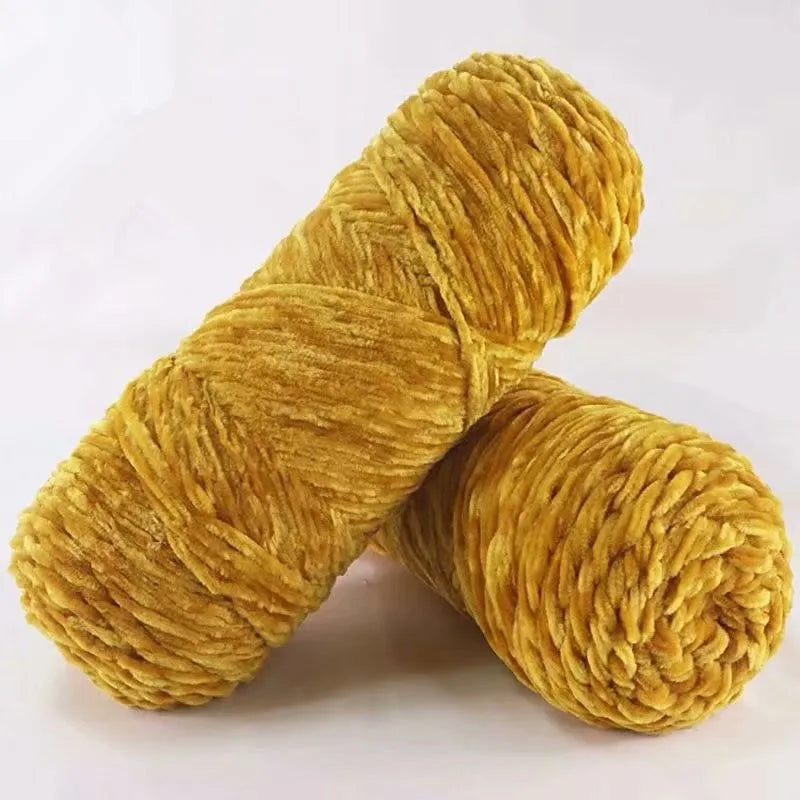 NONECN Polyester Velvet Chenille Yarn For Amigurumi 100g 130m